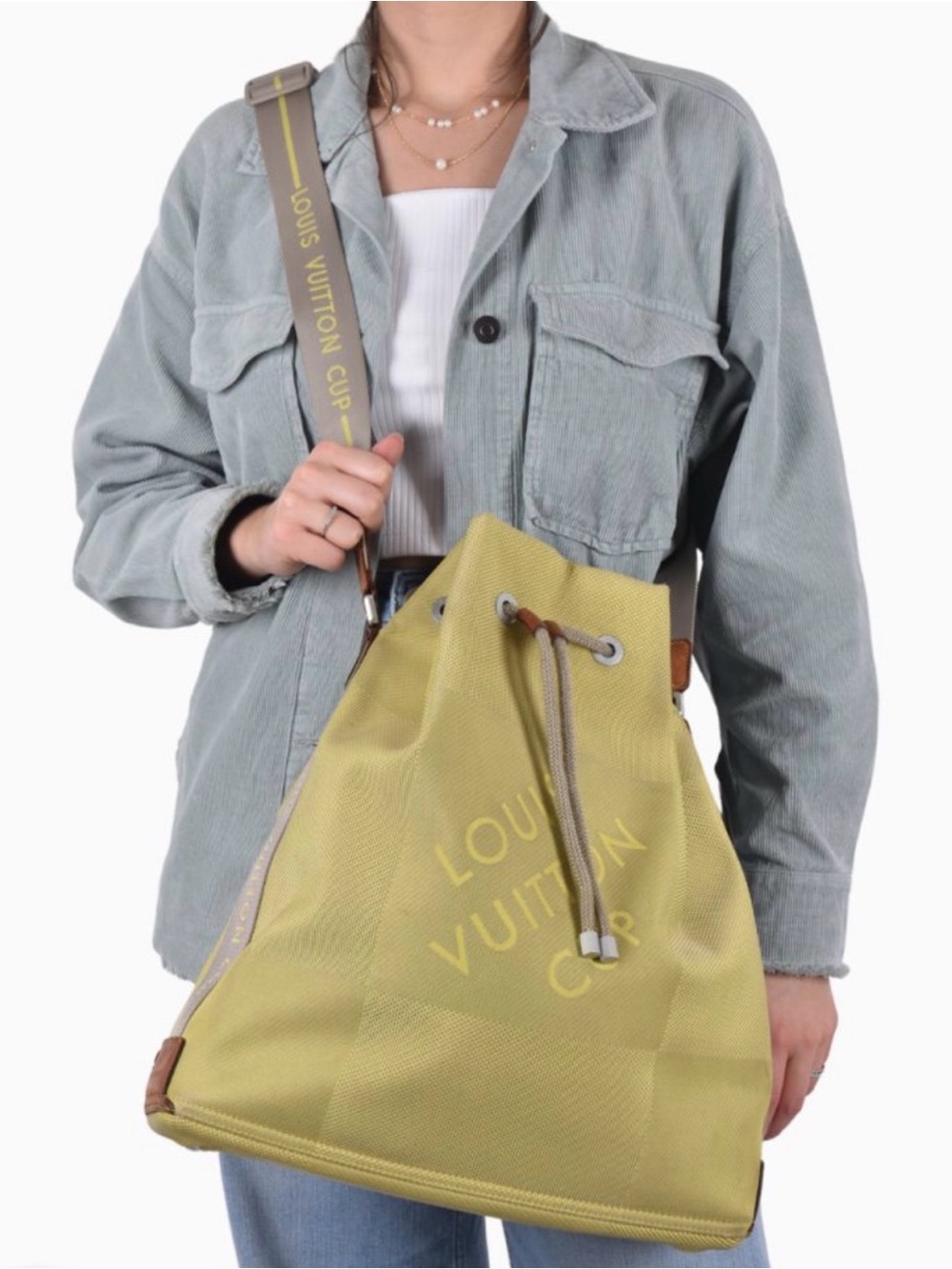 Authentic Louis Vuitton Yellow Canvas Cup Bag .SP0042 - Picture 2 of 14